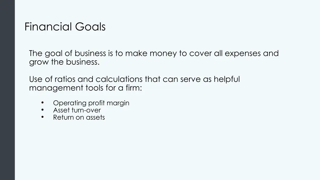 financial goals