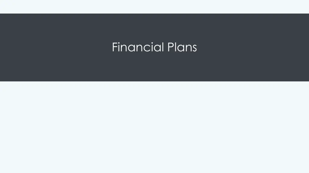 financial plans