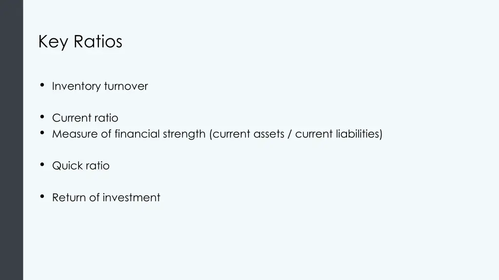 key ratios