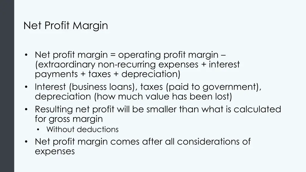 net profit margin