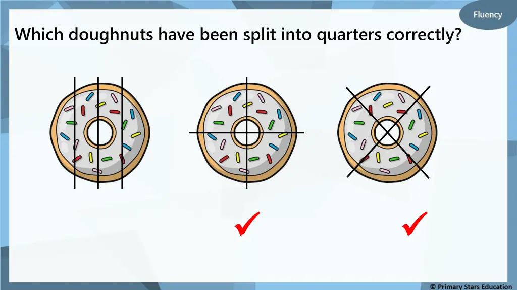 which doughnuts have been split into quarters