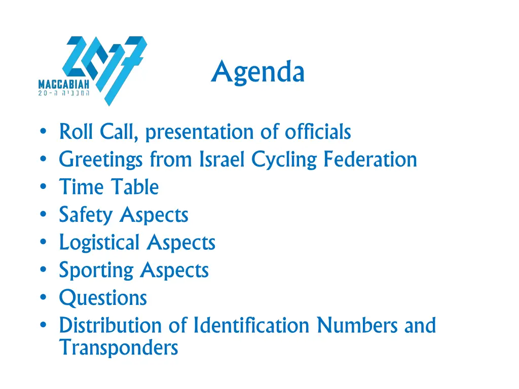 agenda