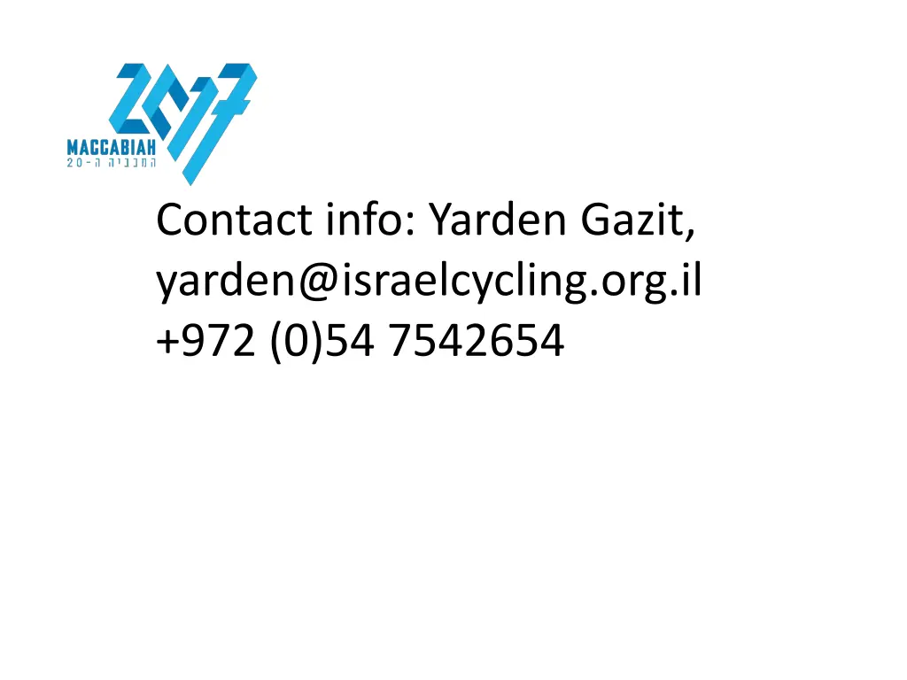 contact info yarden gazit yarden@israelcycling