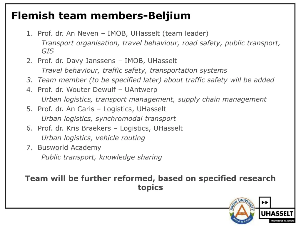flemish team members beljium