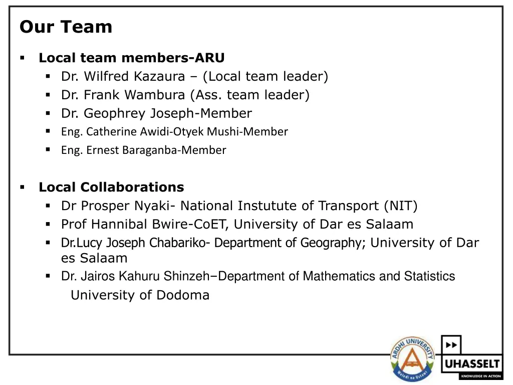 our team