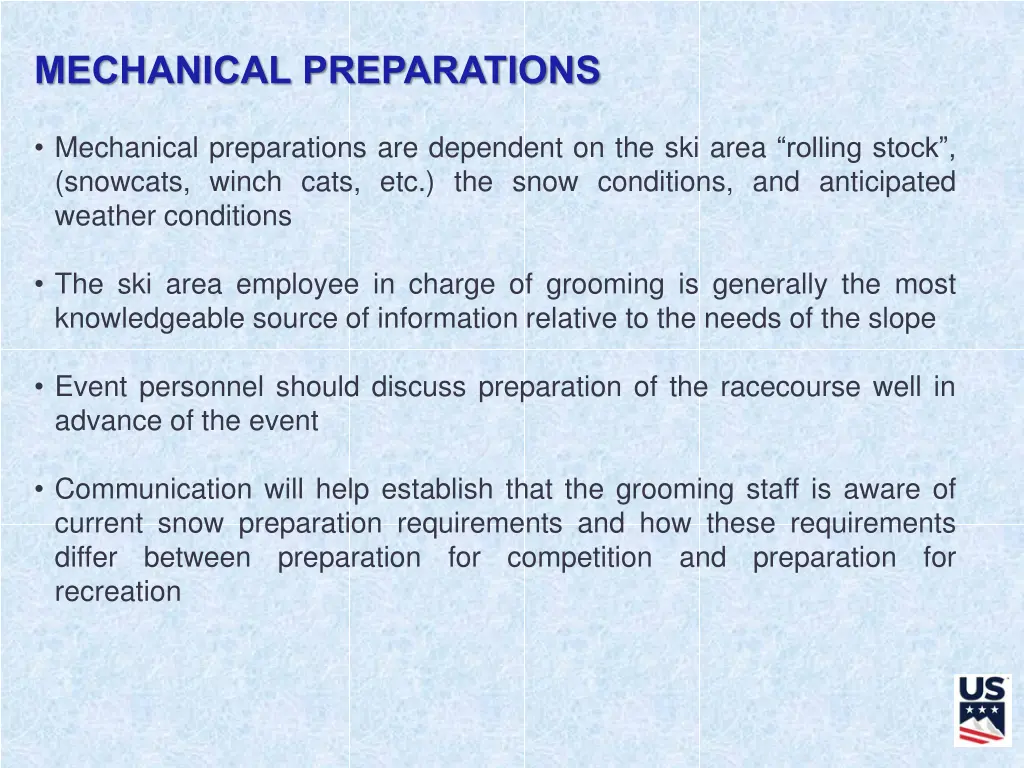 mechanical preparations