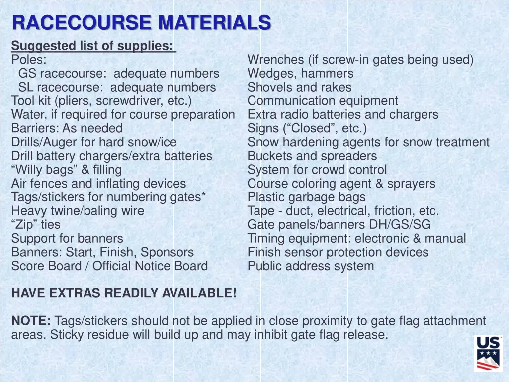 racecourse materials 1