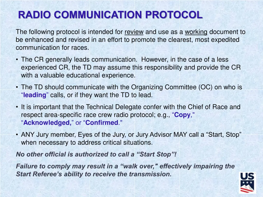 radio communication protocol