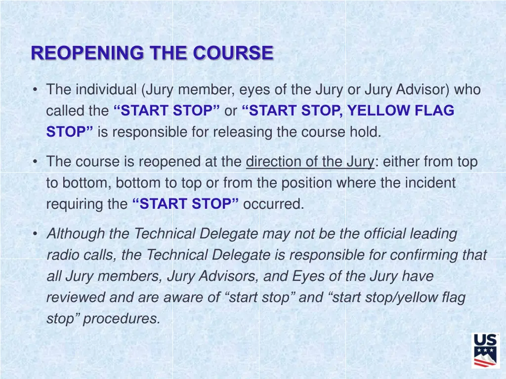 reopening the course