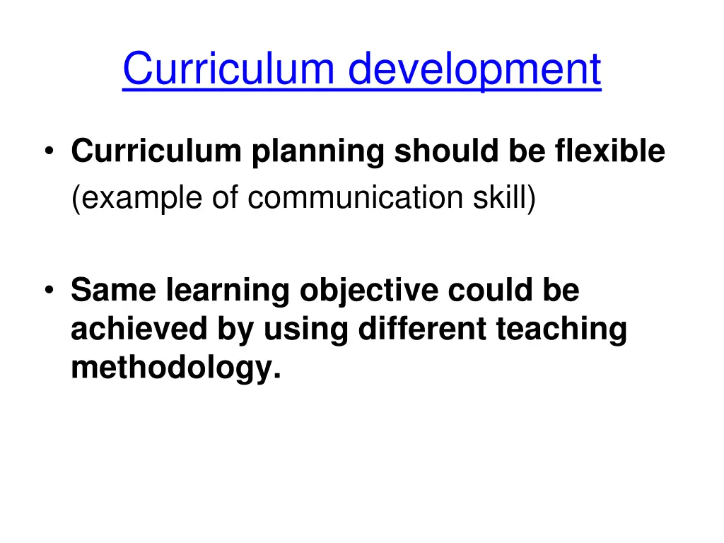 curriculum development 1