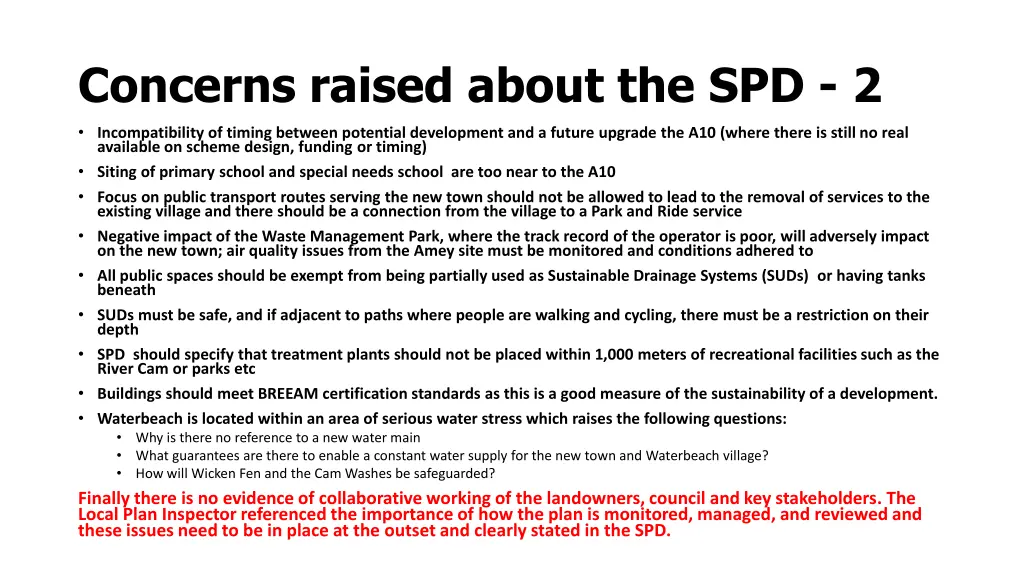 concerns raised about the spd 2