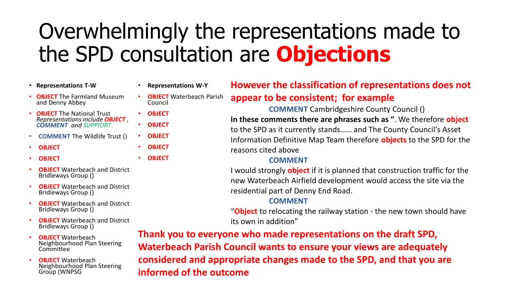 overwhelmingly the representations made 1