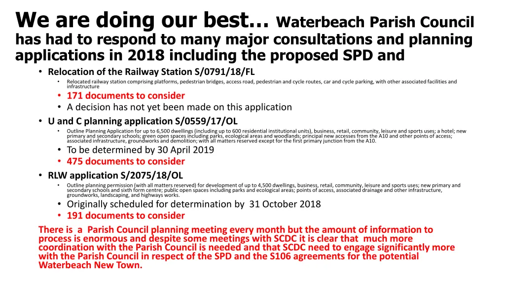 we are doing our best waterbeach parish council