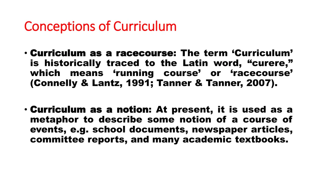 conceptions of curriculum conceptions 3