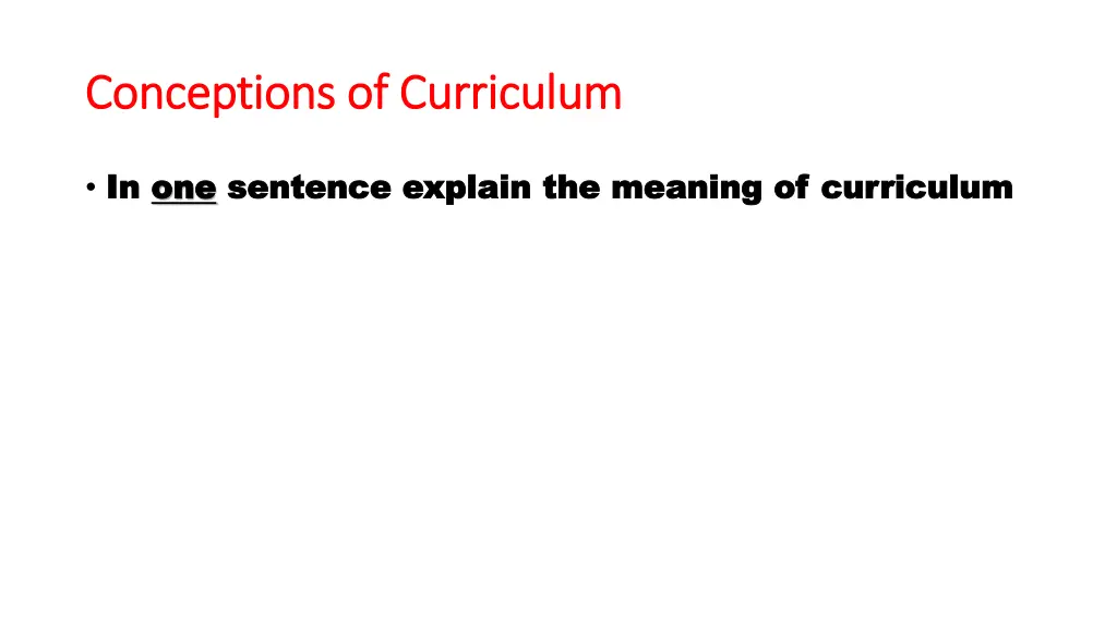 conceptions of curriculum conceptions