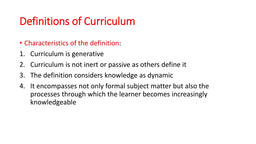 definitions of curriculum definitions 4
