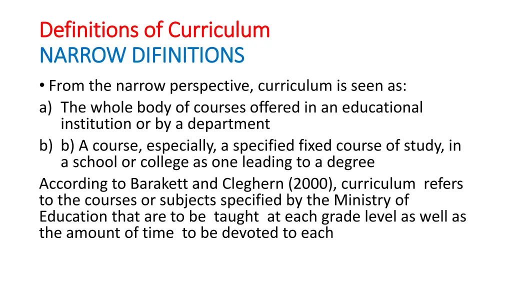 definitions of curriculum definitions 5