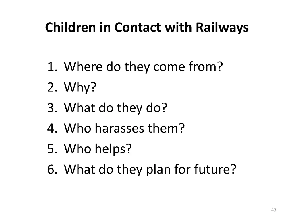 children in contact with railways 1