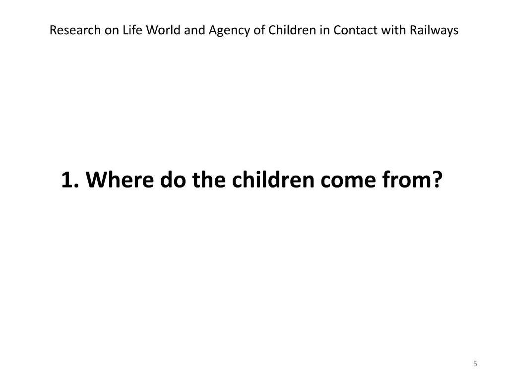 research on life world and agency of children 2