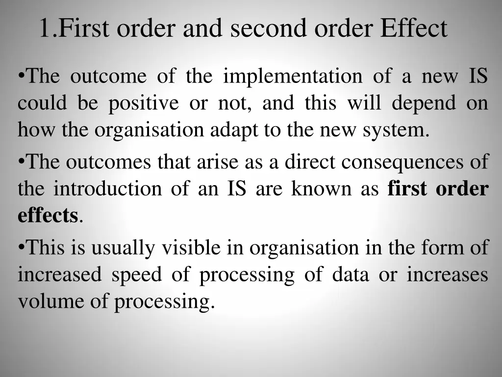 1 first order and second order effect