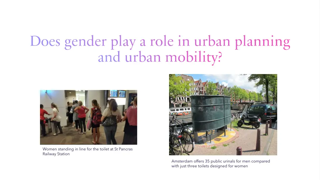 does gender play a role in urban planning