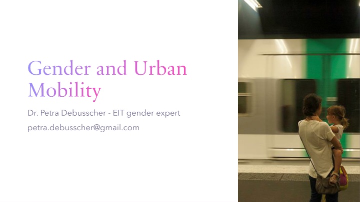 gender and urban mobility
