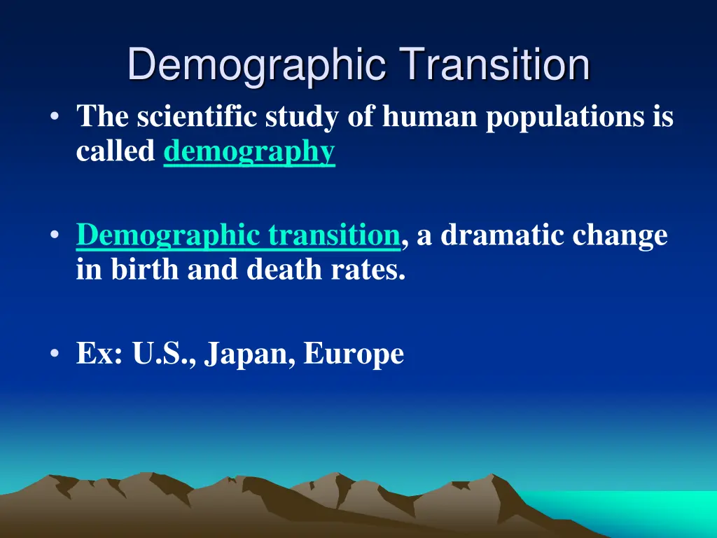 demographic transition the scientific study