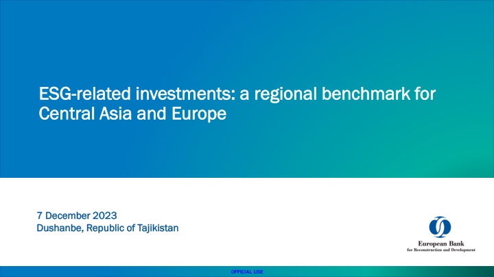 esg esg related related investments a regional