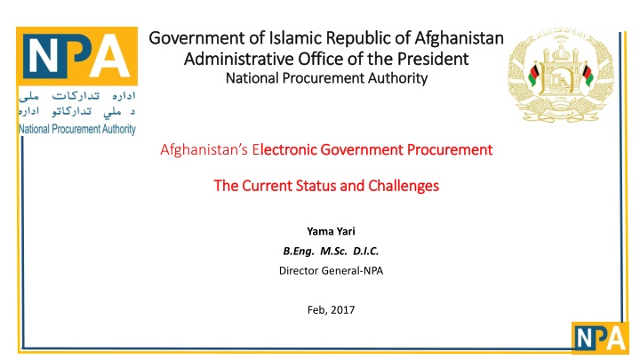 government of islamic republic of afghanistan