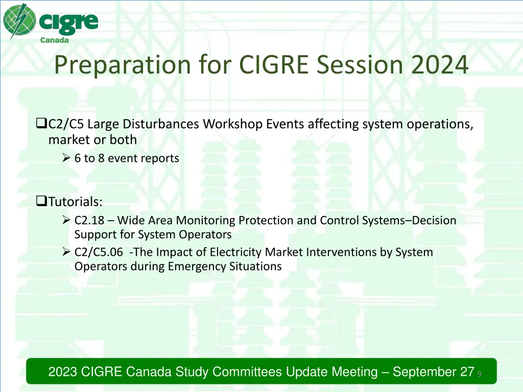 preparation for cigre session 2024