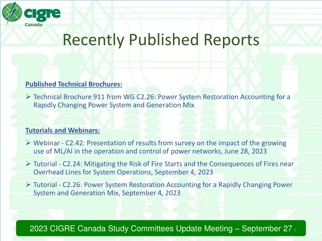 recently published reports