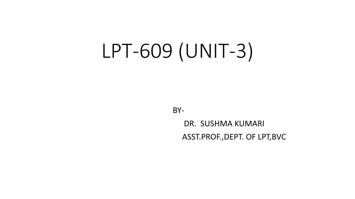 lpt 609 unit 3