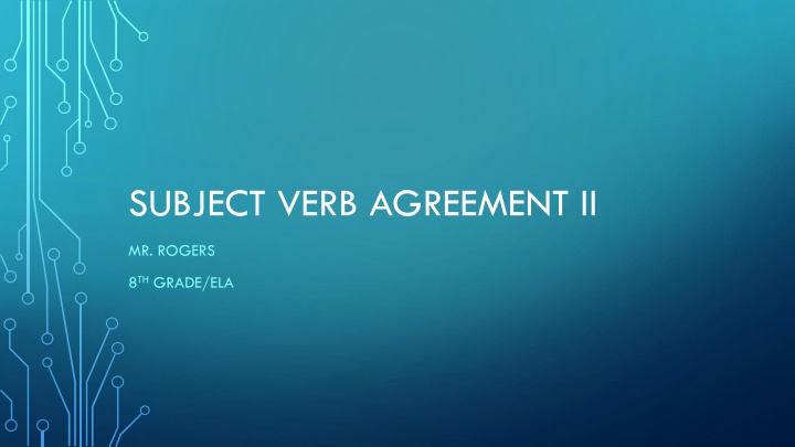 subject verb agreement ii