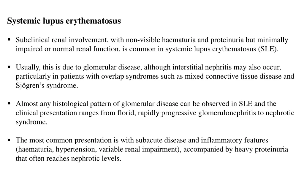 systemic lupus erythematosus
