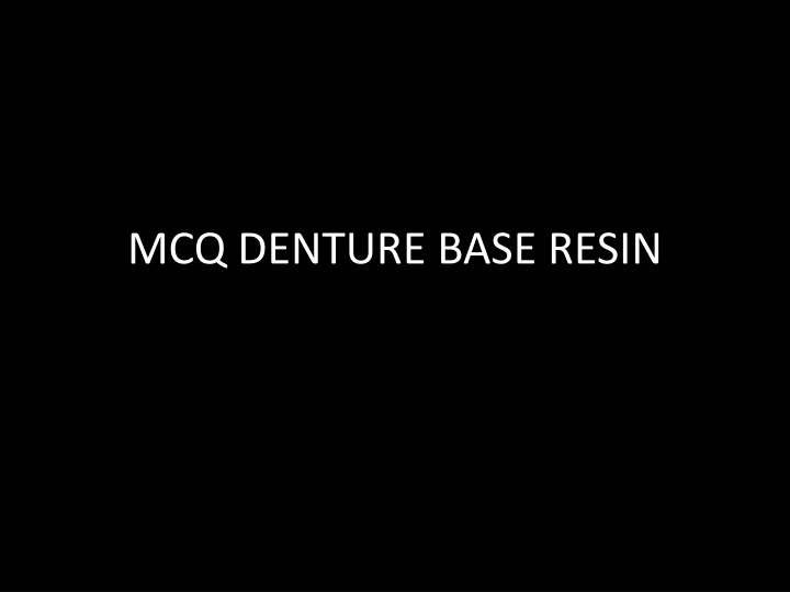 mcq denture base resin