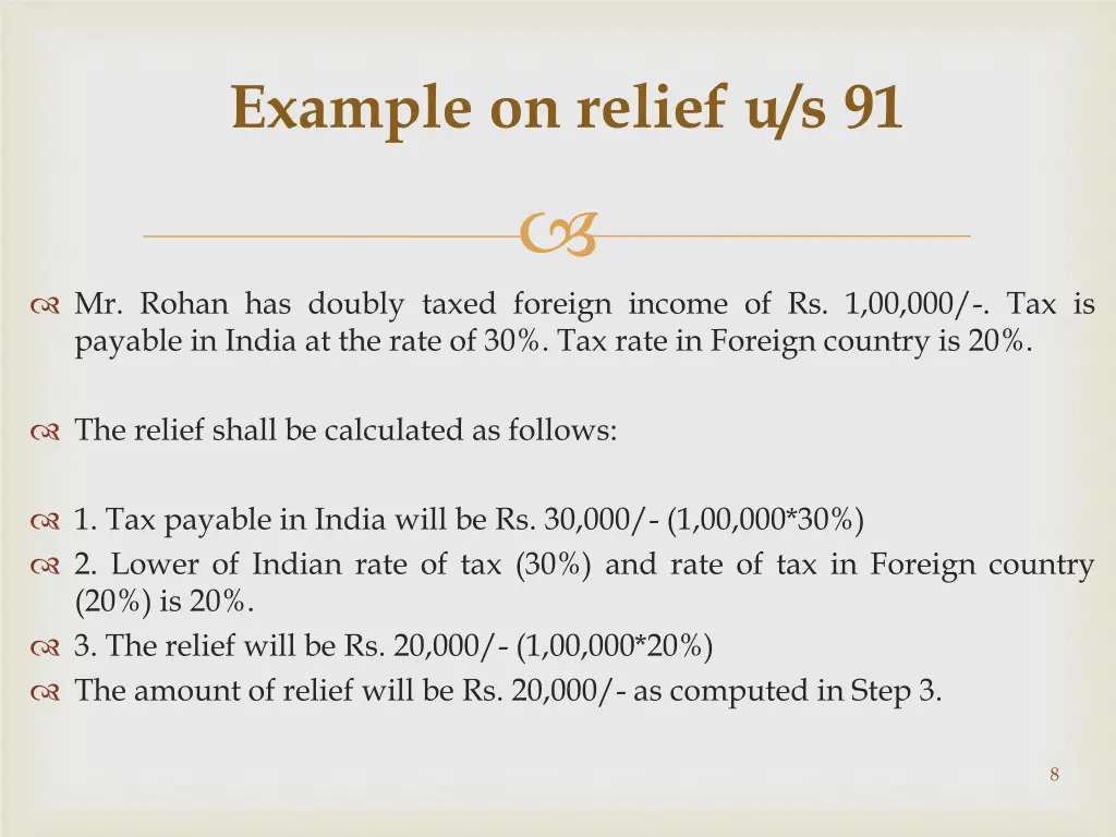 example on relief u s 91
