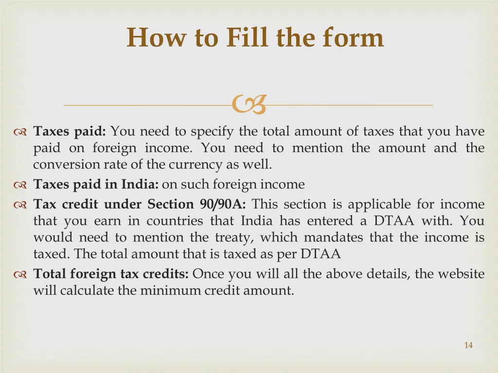 how to fill the form 2