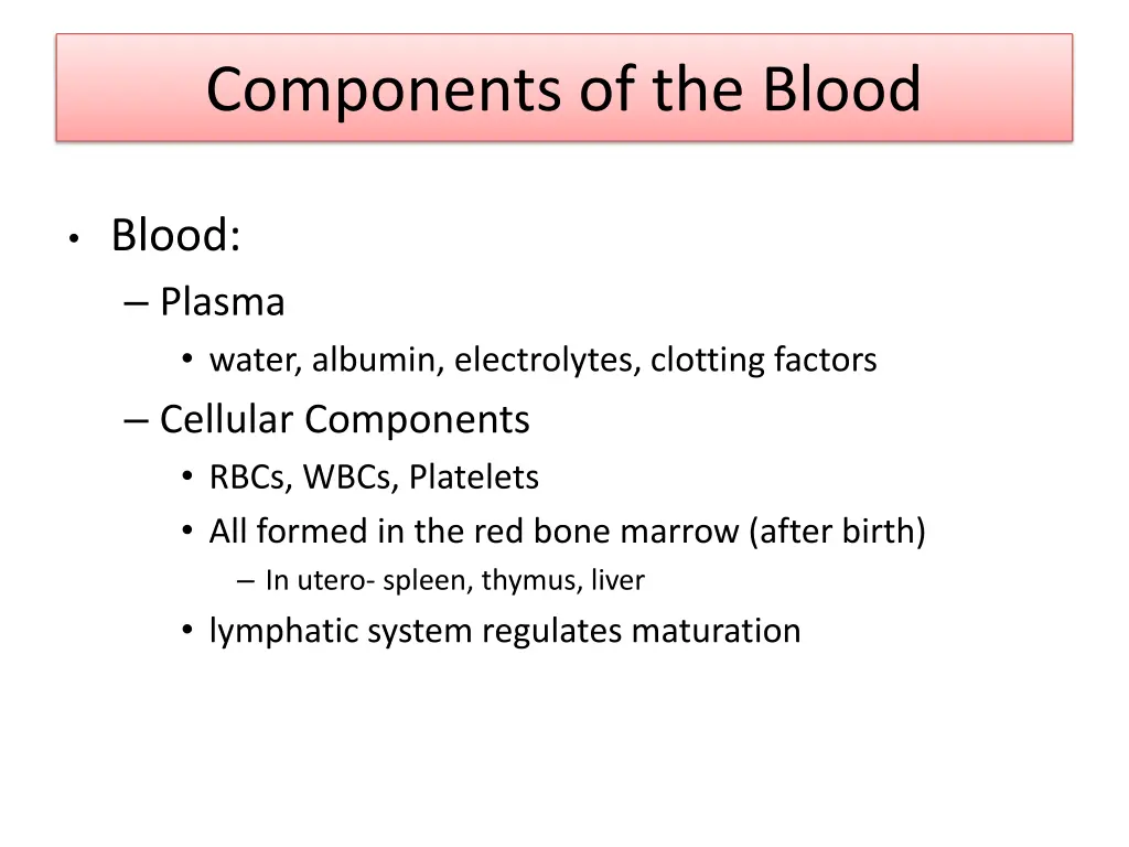 components of the blood