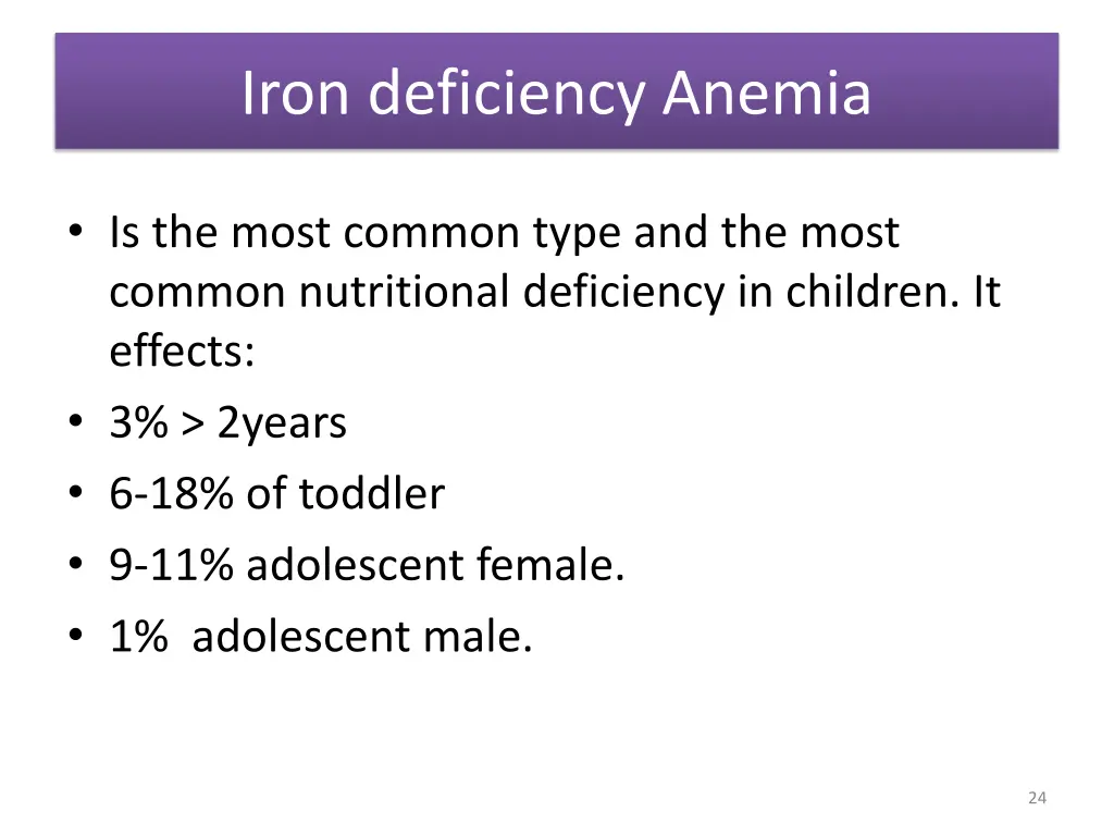 iron deficiency anemia