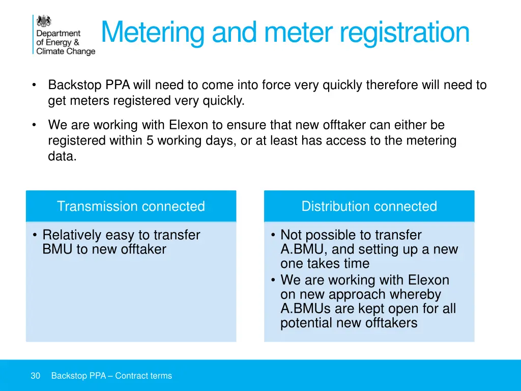 metering and meter registration