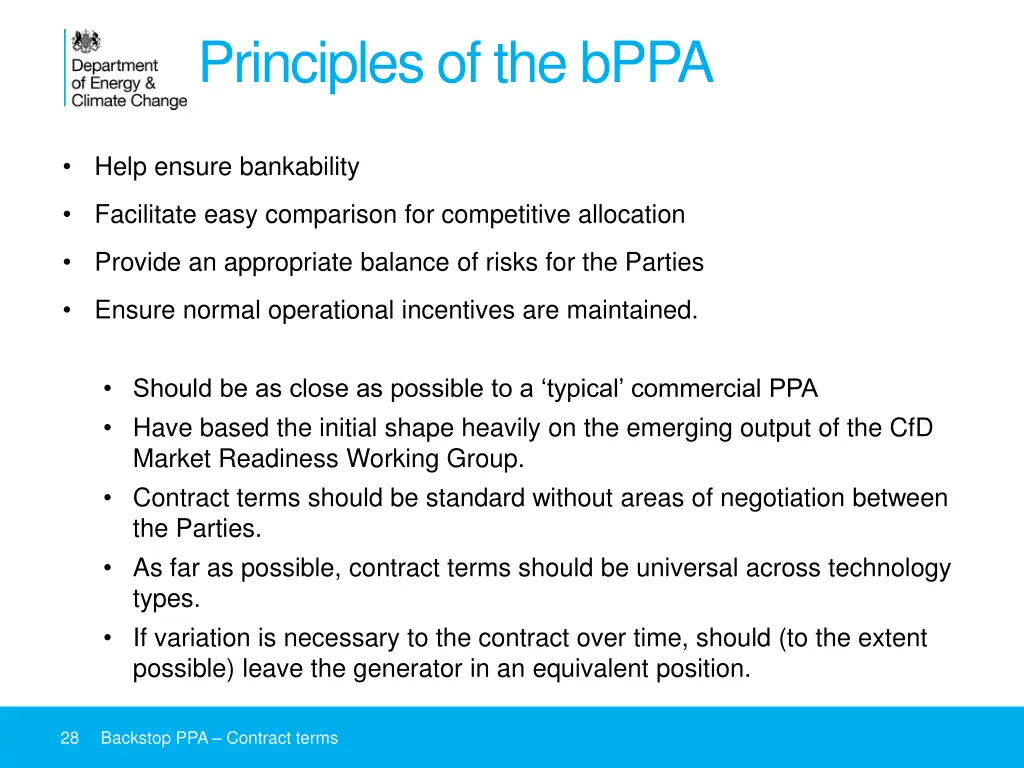 principles of the bppa