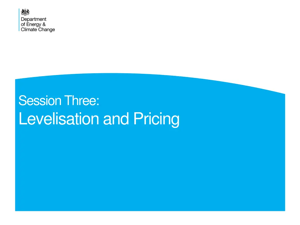 session three levelisation and pricing