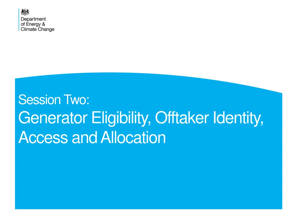 session two generator eligibility offtaker