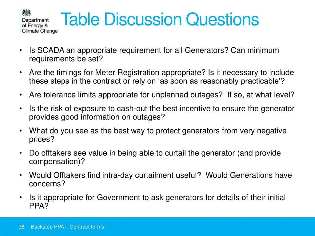 table discussion questions 1