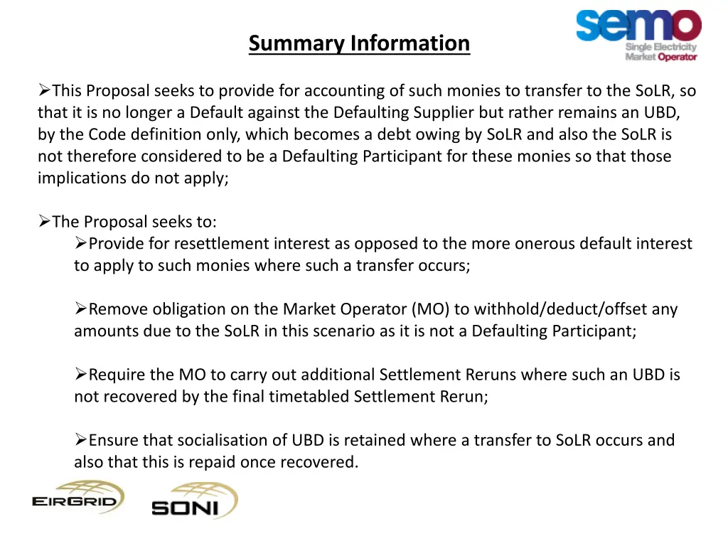 summary information 1
