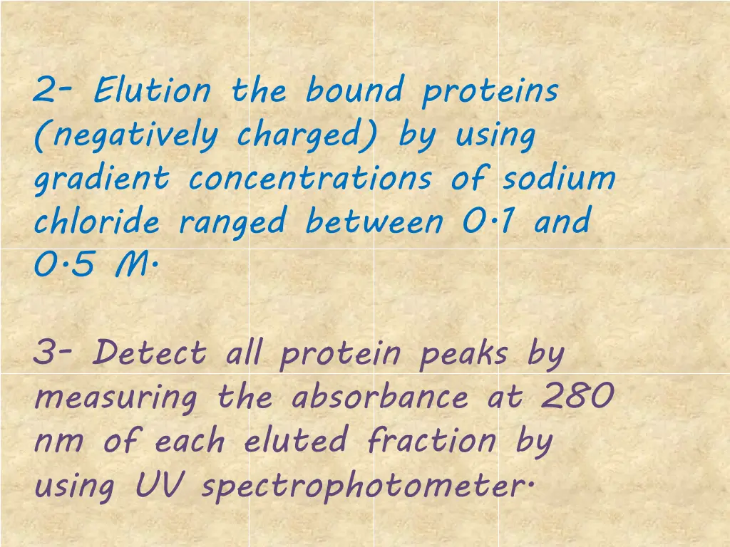 2 elution the bound proteins negatively charged
