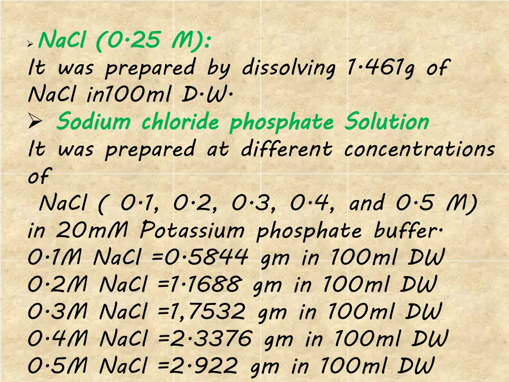 nacl it was prepared by dissolving 1 461g of nacl