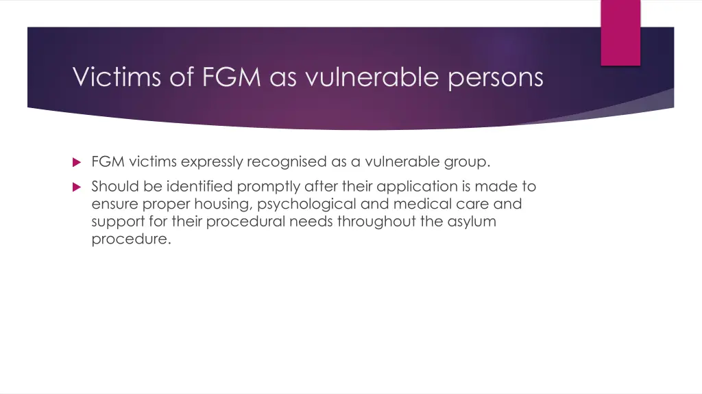 victims of fgm as vulnerable persons