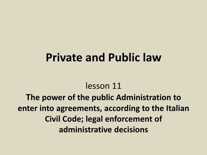 private and public law