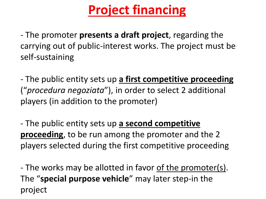 project financing 1